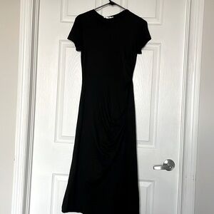 Short sleeved black dress